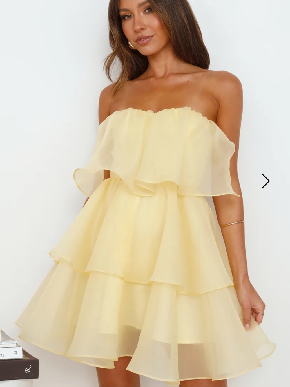 Klesis Ruffle Mini Dress in Pink Size Medium NWT - Picture 4 of 4